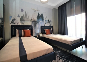 شقة انيقة -اثاث جديد - تصميم 2 غرفة وصالة -في مهموتلار / الانيا 