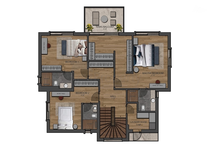 فلل فاخرة 4 + 1 في دوشيميتي أنطاليا