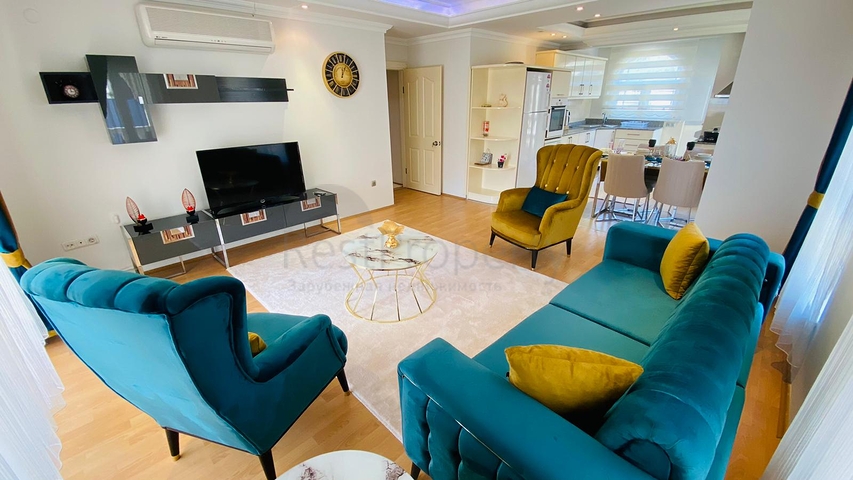 اطلالة مفتوحة -شقة زاوية - تصميم 2 غرفة وصالة -اثاث انيق -في جيكجلي / الانيا 