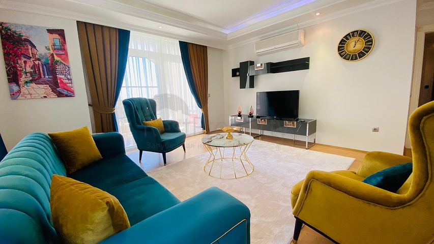 اطلالة مفتوحة -شقة زاوية - تصميم 2 غرفة وصالة -اثاث انيق -في جيكجلي / الانيا 