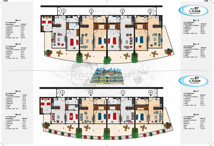 مجمع عصري فاخر مثال على الرفاهية 