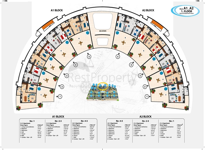 مجمع عصري فاخر مثال على الرفاهية 