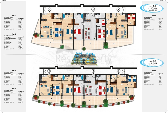 مجمع عصري فاخر مثال على الرفاهية 