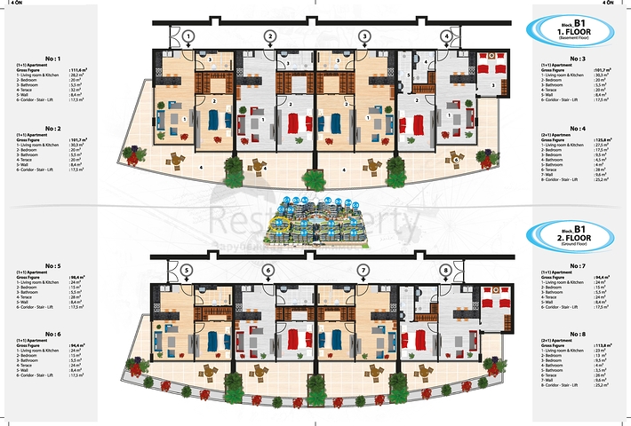 مجمع عصري فاخر مثال على الرفاهية 