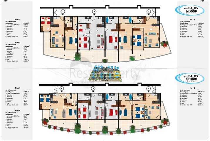 مجمع عصري فاخر مثال على الرفاهية 