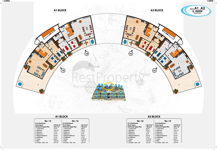 مجمع عصري فاخر مثال على الرفاهية 