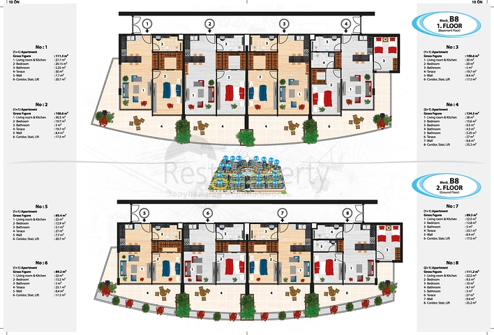 مجمع عصري فاخر مثال على الرفاهية 