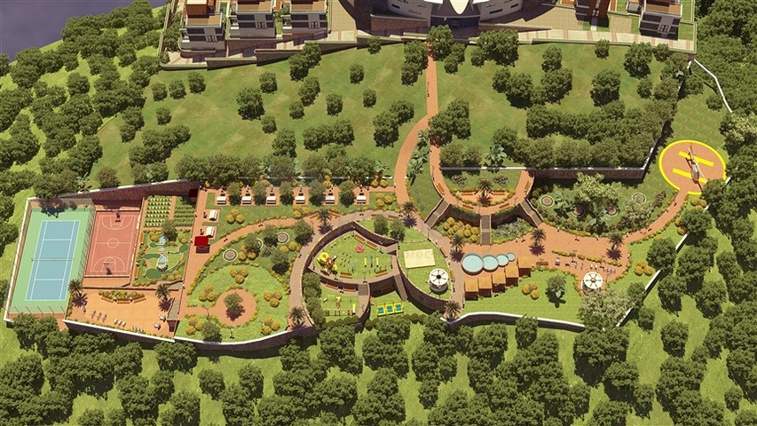 مجمع عصري فاخر مثال على الرفاهية 