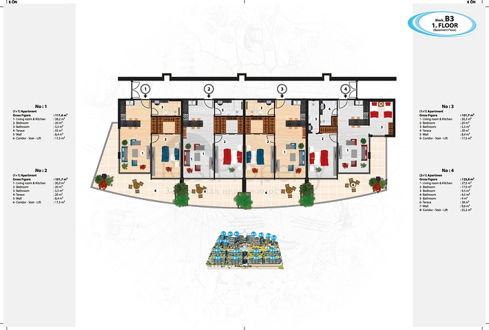 مجمع عصري فاخر مثال على الرفاهية 