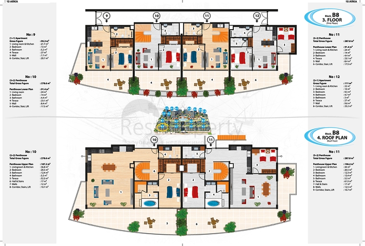 مجمع عصري فاخر مثال على الرفاهية 