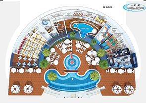 مجمع عصري فاخر مثال على الرفاهية 