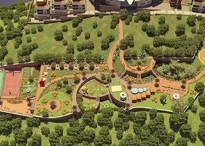 مجمع عصري فاخر مثال على الرفاهية 