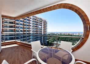 اطلالة بحر - مجمع بخدمات فاخرة -تصميم 1+2 - في مهموتلار / الانيا 