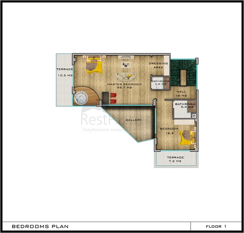 تصميم فاخر - اطلالة بحر - فيلا مستقلة 5 غرف وصالة -في كارجي جاك / الانيا 