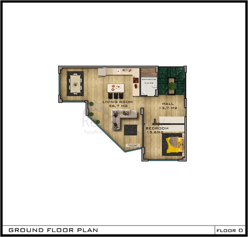 تصميم فاخر - اطلالة بحر - فيلا مستقلة 5 غرف وصالة -في كارجي جاك / الانيا 