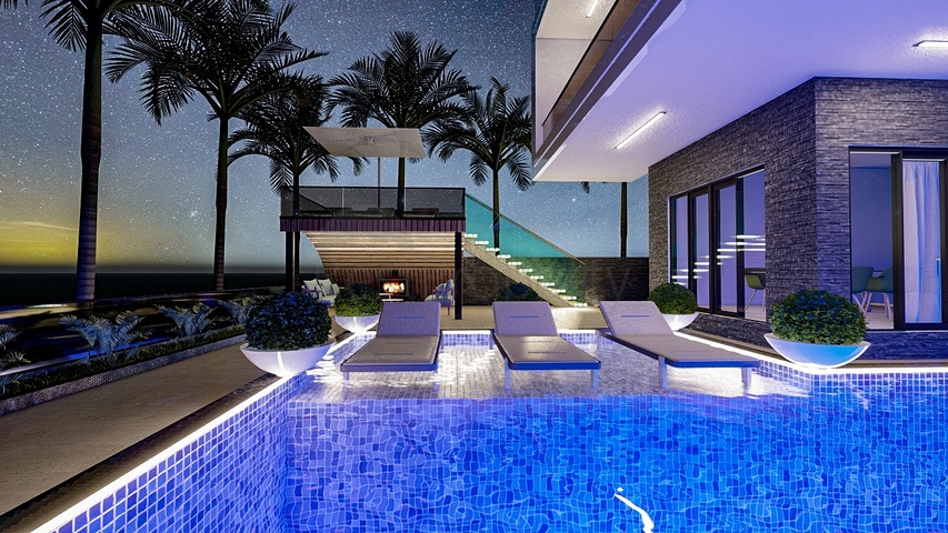 تصميم فاخر - اطلالة بحر - فيلا مستقلة 5 غرف وصالة -في كارجي جاك / الانيا 