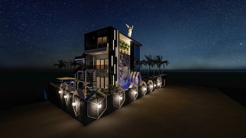 تصميم فاخر - اطلالة بحر - فيلا مستقلة 5 غرف وصالة -في كارجي جاك / الانيا 