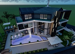 تصميم فاخر - اطلالة بحر - فيلا مستقلة 5 غرف وصالة -في كارجي جاك / الانيا 