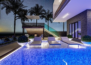 تصميم فاخر - اطلالة بحر - فيلا مستقلة 5 غرف وصالة -في كارجي جاك / الانيا 