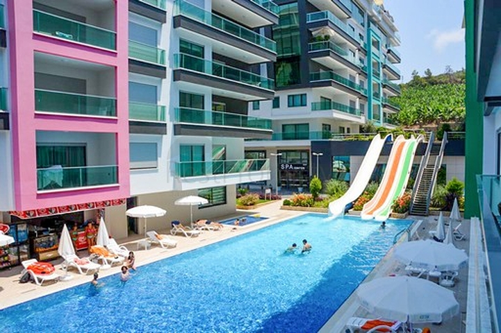 اطلالة بحر - مجمع بخدمات 5 نجوم -شقة 2 غرفة وصالة -في كارجي جاك / الانيا