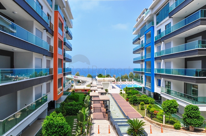 اطلالة بحر - مجمع بخدمات 5 نجوم -شقة 2 غرفة وصالة -في كارجي جاك / الانيا