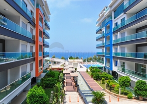 اطلالة بحر - مجمع بخدمات 5 نجوم -شقة 2 غرفة وصالة -في كارجي جاك / الانيا