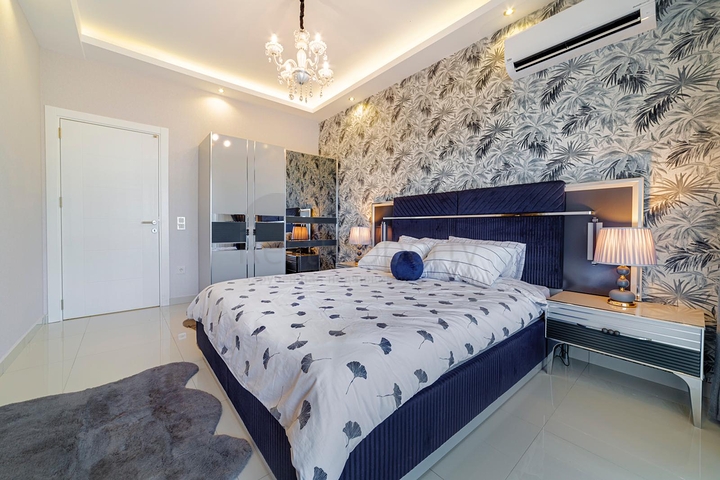 شقة انيقة ضمن مجمع حديث فاخر - تصميم 1+1 مع الاثاث -في كارجي جاك / الانيا 