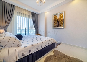 شقة انيقة ضمن مجمع حديث فاخر - تصميم 1+1 مع الاثاث -في كارجي جاك / الانيا 