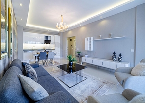 شقة انيقة ضمن مجمع حديث فاخر - تصميم 1+1 مع الاثاث -في كارجي جاك / الانيا 