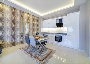 شقة انيقة ضمن مجمع حديث فاخر - تصميم 1+1 مع الاثاث -في كارجي جاك / الانيا 