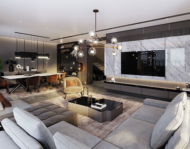 مشروع استثماري من فلل 5 + 1 في منطقة دوشميالتي في أنطاليا