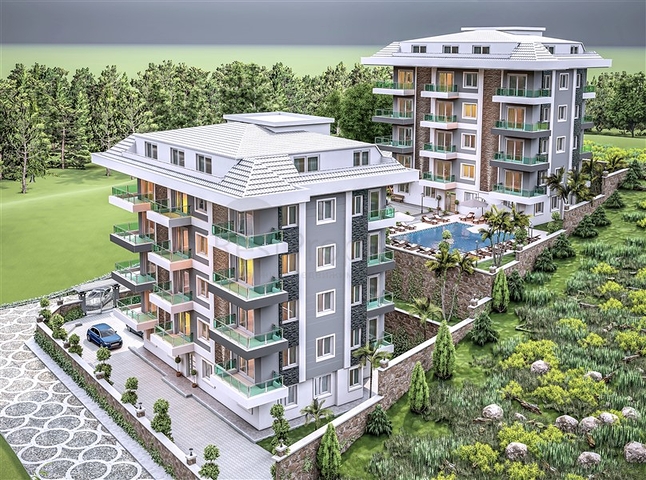 بالتقسيط دون فوائد - شقق قيد الانشاء -في منطقة اوبا المركزية / الانيا 