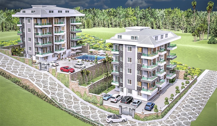 بالتقسيط دون فوائد - شقق قيد الانشاء -في منطقة اوبا المركزية / الانيا 