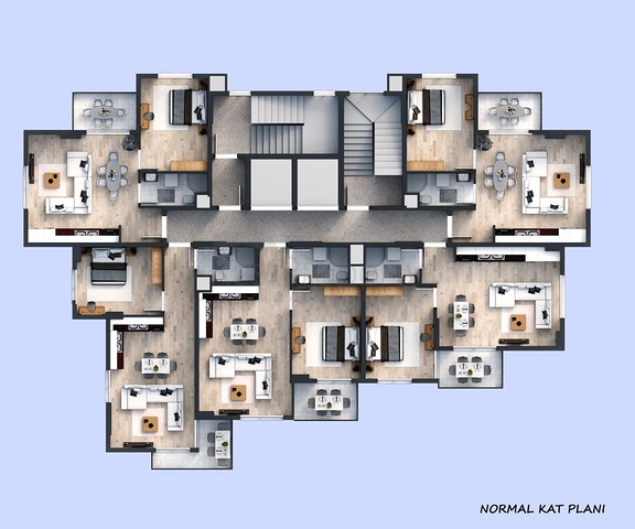 شقق فاخرة -بالاقساط -ضمن مجمع سكني يضم كافة الخدمات - في افسلار / الانيا 