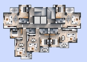 شقق فاخرة -بالاقساط -ضمن مجمع سكني يضم كافة الخدمات - في افسلار / الانيا 