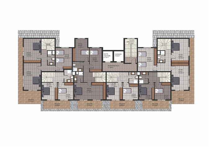 شقق ضمن مجمع سكني قيد الانشاء -في مهموتلار / الانيا 