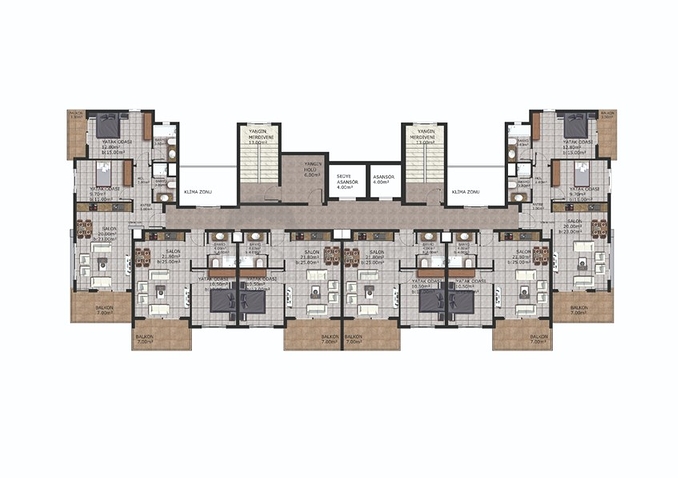 شقق ضمن مجمع سكني قيد الانشاء -في مهموتلار / الانيا 
