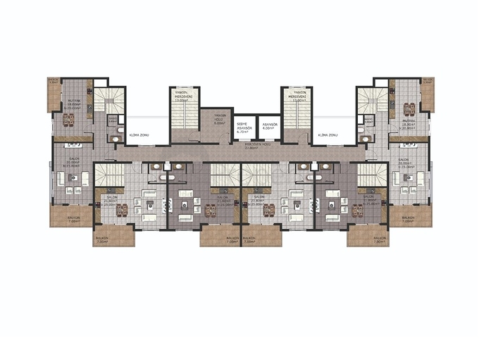 شقق ضمن مجمع سكني قيد الانشاء -في مهموتلار / الانيا 