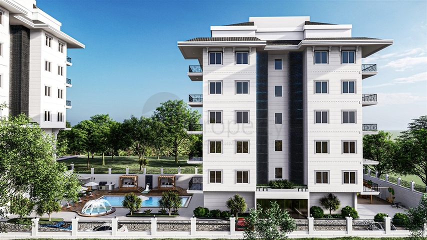 قريب من البحر -بالاقساط - شقق ضمن مجمع سكني في منطقة كارجي جاك / الانيا 