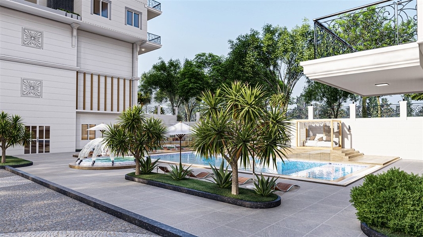 قريب من البحر -بالاقساط - شقق ضمن مجمع سكني في منطقة كارجي جاك / الانيا 