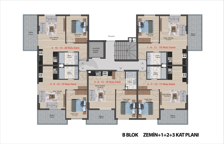 قريب من البحر -بالاقساط - شقق ضمن مجمع سكني في منطقة كارجي جاك / الانيا 