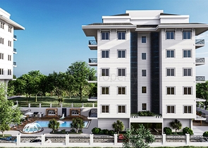 قريب من البحر -بالاقساط - شقق ضمن مجمع سكني في منطقة كارجي جاك / الانيا 