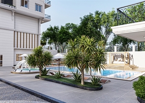 قريب من البحر -بالاقساط - شقق ضمن مجمع سكني في منطقة كارجي جاك / الانيا 