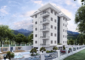 قريب من البحر -بالاقساط - شقق ضمن مجمع سكني في منطقة كارجي جاك / الانيا 