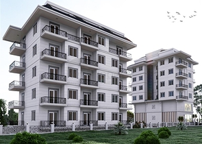 قريب من البحر -بالاقساط - شقق ضمن مجمع سكني في منطقة كارجي جاك / الانيا 