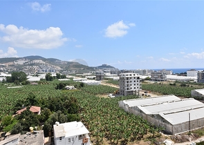 اطلالة بحر وجبل - دوبلكس عائلية واسعة -تصميم 3 غرف نوم وصالتين -في مهموتلار / الانيا 