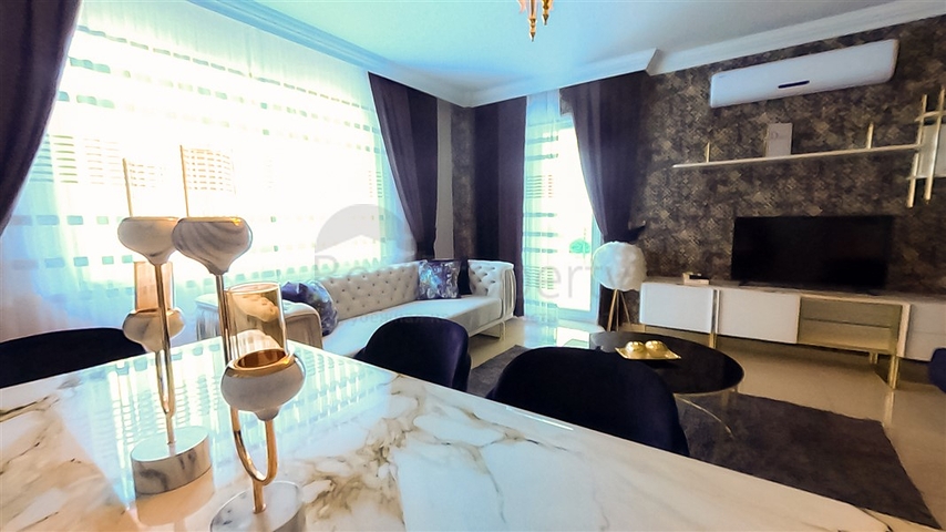 تصميم انيق -شقة 2 غرفة وصالة -قريبة من البحر -في مهموتلار / الانيا 