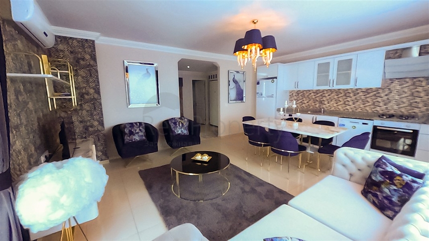 تصميم انيق -شقة 2 غرفة وصالة -قريبة من البحر -في مهموتلار / الانيا 