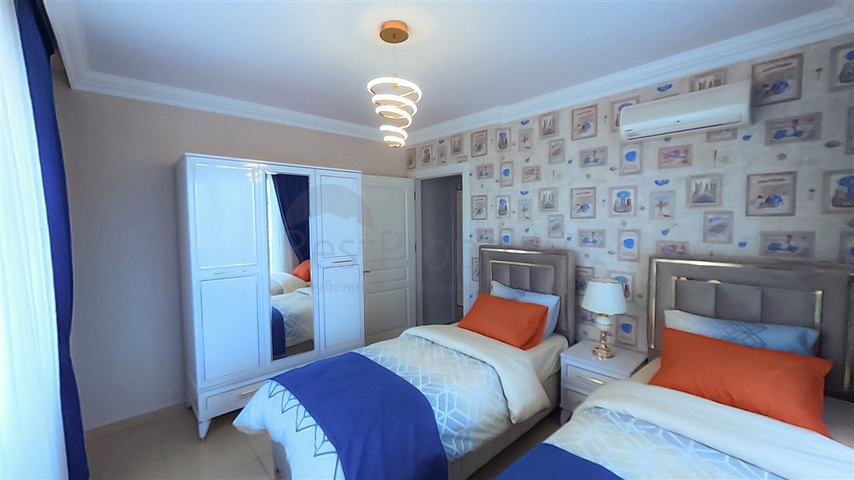 تصميم انيق -شقة 2 غرفة وصالة -قريبة من البحر -في مهموتلار / الانيا 