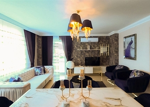 تصميم انيق -شقة 2 غرفة وصالة -قريبة من البحر -في مهموتلار / الانيا 